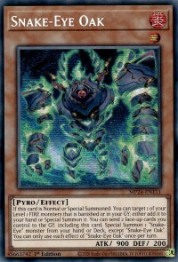 Snake-Eye Oak - 25th Anniversary Tin: Dueling Mirrors  #MP24-EN111 - Prismatic Secret Rare YuGiOh Trading Card