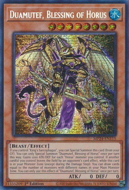 Duamutef, Blessing of Horus - 25th Anniversary Tin: Dueling Mirrors YuGiOh trading card