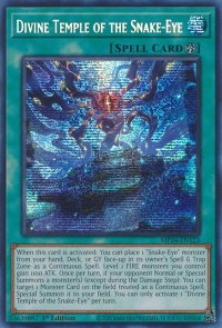 Divine Temple of the Snake-Eye - 25th Anniversary Tin: Dueling Mirrors  #MP24-EN123 - Prismatic Secret Rare YuGiOh Trading Card