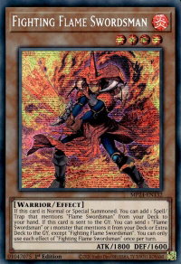 Fighting Flame Swordsman - 25th Anniversary Tin: Dueling Mirrors  #MP24-EN132 - Prismatic Secret Rare YuGiOh Trading Card