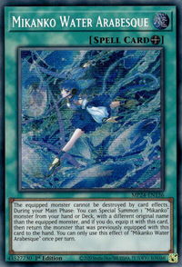 Mikanko Water Arabesque - 25th Anniversary Tin: Dueling Mirrors  #MP24-EN136 - Prismatic Secret Rare YuGiOh Trading Card