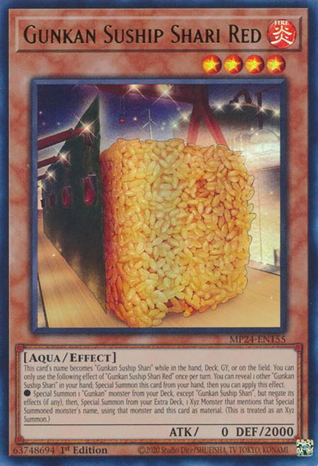Gunkan Suship Shari Red - 25th Anniversary Tin: Dueling Mirrors YuGiOh trading card