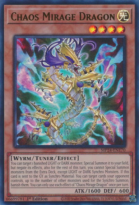 Chaos Mirage Dragon - 25th Anniversary Tin: Dueling Mirrors YuGiOh trading card