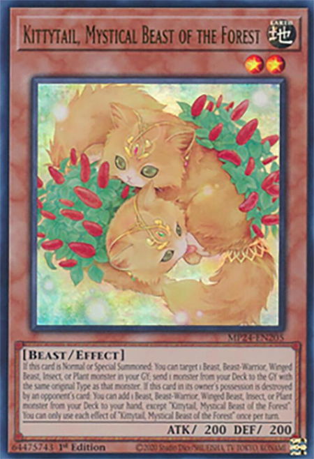 Kittytail, Mystical Beast of the Forest - 25th Anniversary Tin: Dueling Mirrors YuGiOh trading card