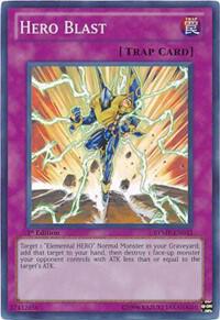 Hero Blast trading card from Ra Yellow Mega Pack Hero Blast - Ra Yellow Mega Pack YuGiOh trading card