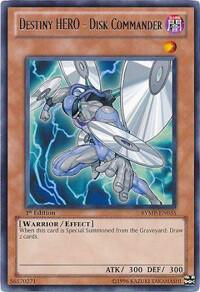 Destiny HERO - Disk Commander trading card from Ra Yellow Mega Pack Destiny HERO - Disk Commander - Ra Yellow Mega Pack YuGiOh trading card