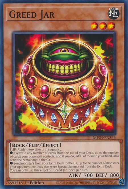 Greed Jar - 25th Anniversary Tin: Dueling Mirrors YuGiOh trading card