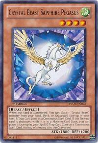 Crystal Beast Sapphire Pegasus trading card from Ra Yellow Mega Pack Crystal Beast Sapphire Pegasus - Ra Yellow Mega Pack YuGiOh trading card
