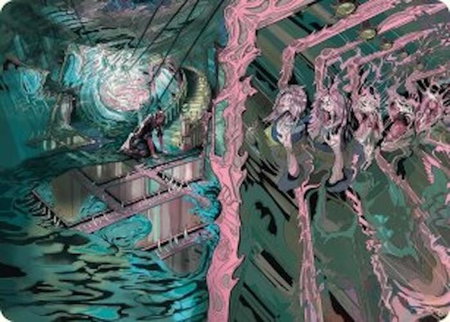 Mirror Room // Fractured Realm Art Card - Art Series: Duskmourn: House of Horror Magic: The Gathering trading card