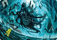 Overlord of the Floodpits Art Card (Gold-Stamped Signature) - Art Series: Duskmourn: House of Horror (ASDSK) #4 - Special Magic: The Gathering Trading Card