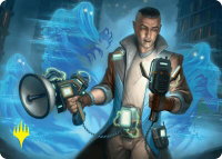 Paranormal Analyst Art Card (Gold-Stamped Signature) - Art Series: Duskmourn: House of Horror (ASDSK) #5 - Special Magic: The Gathering Trading Card