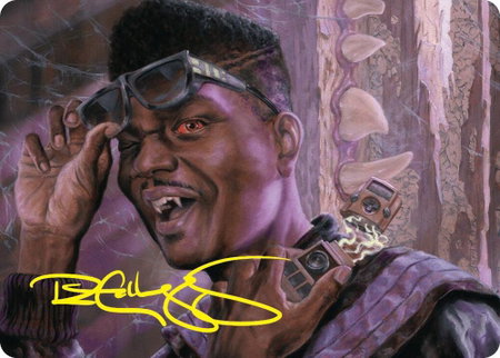 Dashing Bloodsucker Art Card (Gold-Stamped Signature) - Art Series: Duskmourn: House of Horror Magic: The Gathering trading card