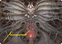 Valgavoth, Terror Eater Art Card (Gold-Stamped Signature) - Art Series: Duskmourn: House of Horror (ASDSK) #10 - Special Magic: The Gathering Trading Card