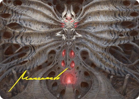 Valgavoth, Terror Eater Art Card (Gold-Stamped Signature) - Art Series: Duskmourn: House of Horror Magic: The Gathering trading card