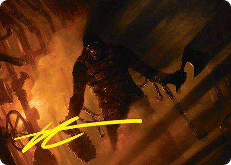Boilerbilges Ripper Art Card (Gold-Stamped Signature) - Art Series: Duskmourn: House of Horror Magic: The Gathering trading card