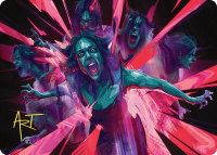 Waltz of Rage Art Card (Gold-Stamped Signature) - Art Series: Duskmourn: House of Horror (ASDSK) #35 - Special Magic: The Gathering Trading Card