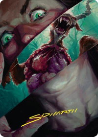 Hauntwoods Shrieker Art Card (Gold-Stamped Signature) - Art Series: Duskmourn: House of Horror (ASDSK) #40 - Special Magic: The Gathering Trading Card