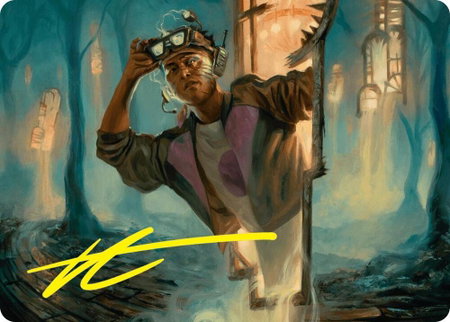 House Cartographer Art Card (Gold-Stamped Signature) - Art Series: Duskmourn: House of Horror Magic: The Gathering trading card