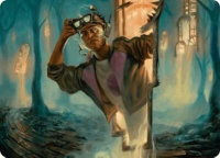 House Cartographer Art Card - Art Series: Duskmourn: House of Horror (ASDSK) #15 - Special Magic: The Gathering Trading Card