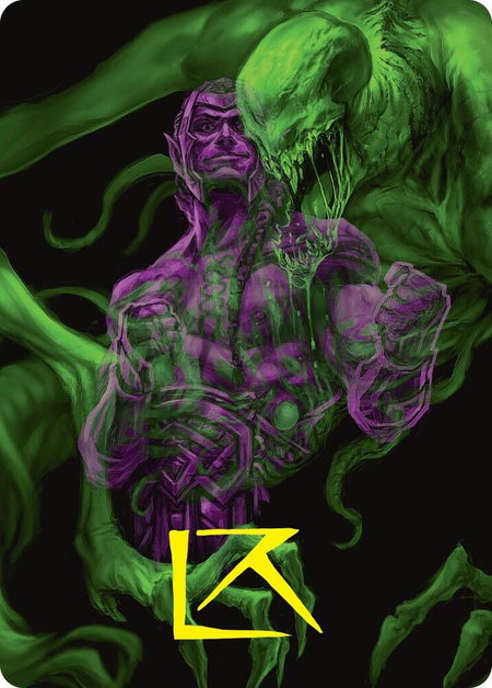 Tyvar, the Pummeler Art Card (Gold-Stamped Signature) - Art Series: Duskmourn: House of Horror Magic: The Gathering trading card