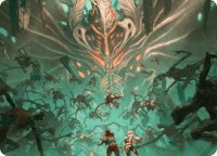 Valgavoth's Onslaught Art Card - Art Series: Duskmourn: House of Horror (ASDSK) #16 - Special Magic: The Gathering Trading Card