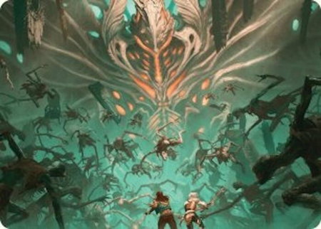 Valgavoth's Onslaught Art Card - Art Series: Duskmourn: House of Horror Magic: The Gathering trading card