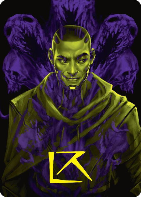 Kaito, Bane of Nightmares Art Card (Gold-Stamped Signature) - Art Series: Duskmourn: House of Horror Magic: The Gathering trading card