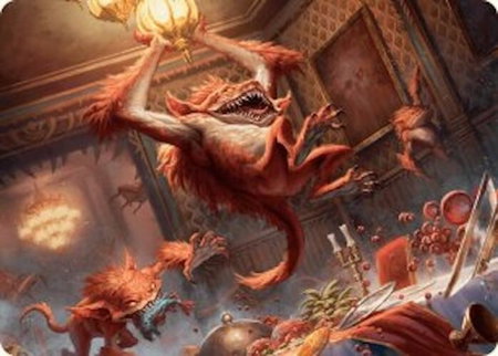Midnight Mayhem Art Card - Art Series: Duskmourn: House of Horror Magic: The Gathering trading card