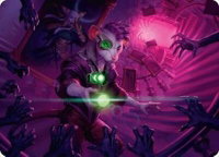 Nashi, Searcher in the Dark Art Card (21/54) - Art Series: Duskmourn: House of Horror (ASDSK) #21 - Special Magic: The Gathering Trading Card