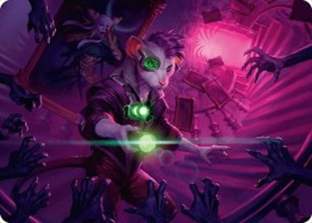 Nashi, Searcher in the Dark Art Card (21/54) - Art Series: Duskmourn: House of Horror Magic: The Gathering trading card