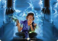 Oblivious Bookworm Art Card - Art Series: Duskmourn: House of Horror (ASDSK) #22 - Special Magic: The Gathering Trading Card