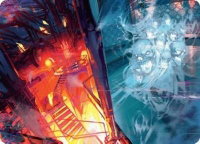 Roaring Furnace // Steaming Sauna Art Card - Art Series: Duskmourn: House of Horror (ASDSK) #37 - Special Magic: The Gathering Trading Card