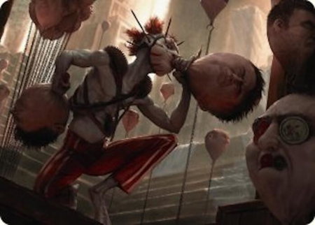 The Jolly Balloon Man Art Card - Art Series: Duskmourn: House of Horror Magic: The Gathering trading card