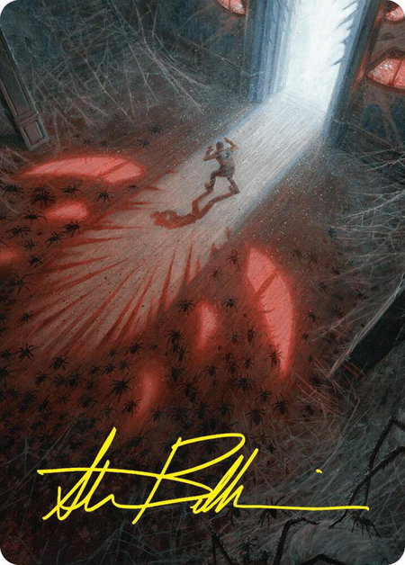 Fear My Authority Art Card (Gold-Stamped Signature) - Art Series: Duskmourn: House of Horror Magic: The Gathering trading card