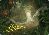 Hushwood Verge Art Card (Gold-Stamped Signature) - Art Series: Duskmourn: House of Horror (ASDSK) #26 - Special Magic: The Gathering Trading Card