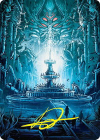 Island Art Card (Gold-Stamped Signature) - Art Series: Duskmourn: House of Horror (ASDSK) #28 - Special Magic: The Gathering Trading Card