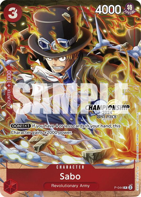 Sabo (CS 2024 Event Pack Finalist) - One Piece Promotion Cards One Piece trading card