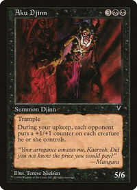 Aku Djinn - Visions (VIS) #51 - Rare Magic: The Gathering Trading Card