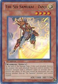 The Six Samurai - Zanji trading card from Ra Yellow Mega Pack The Six Samurai - Zanji - Ra Yellow Mega Pack YuGiOh trading card