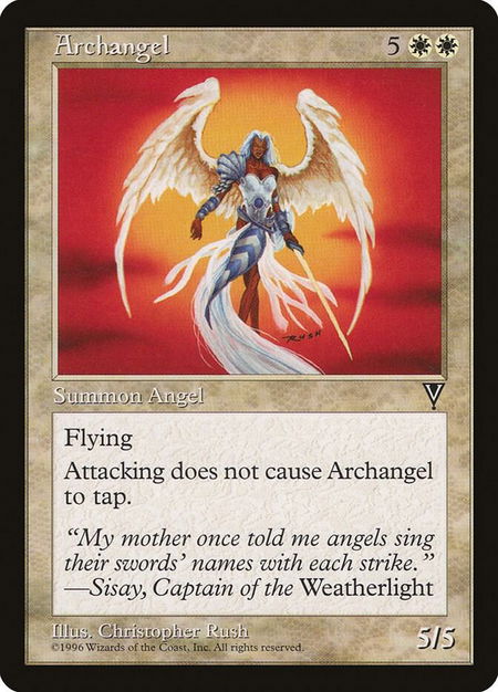 Archangel - Visions Magic: The Gathering trading card