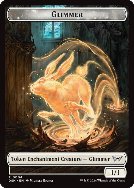 Glimmer // Shard Double-Sided Token - Duskmourn: House of Horror Magic: The Gathering trading card