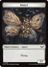 Insect (0005) // Manifest Double-Sided Token - Duskmourn: House of Horror (DSK) #5 // 18 - Token Magic: The Gathering Trading Card