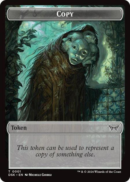 Copy // Manifest Double-Sided Token - Duskmourn: House of Horror Magic: The Gathering trading card
