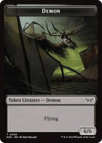 Demon Token - Duskmourn: House of Horror (DSK) #9 - Token Magic: The Gathering Trading Card