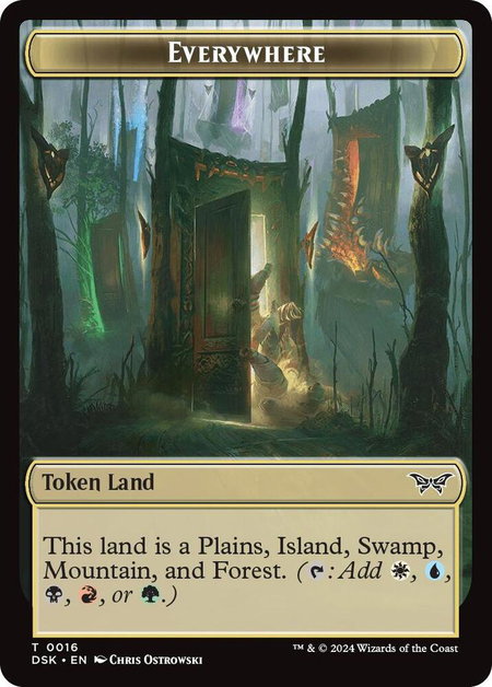 Everywhere Token - Duskmourn: House of Horror Magic: The Gathering trading card