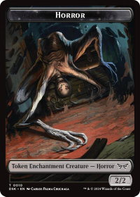Horror // Manifest Double-Sided Token - Duskmourn: House of Horror (DSK) #10 // 18 - Token Magic: The Gathering Trading Card