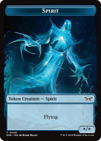 Spirit (0008) // Manifest Double-Sided Token - Duskmourn: House of Horror (DSK) #8 // 18 - Token Magic: The Gathering Trading Card