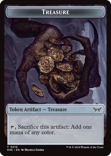 Treasure Token - Duskmourn: House of Horror Magic: The Gathering trading card