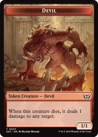 Devil // Scarecrow Double-Sided Token - Commander: Duskmourn: House of Horror (DSC) #7 // 23 - Token Magic: The Gathering Trading Card