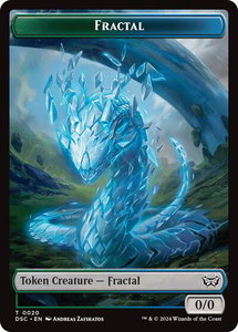 Fractal // Scarecrow Double-Sided Token - Commander: Duskmourn: House of Horror (DSC) #20 // 23 - Token Magic: The Gathering Trading Card